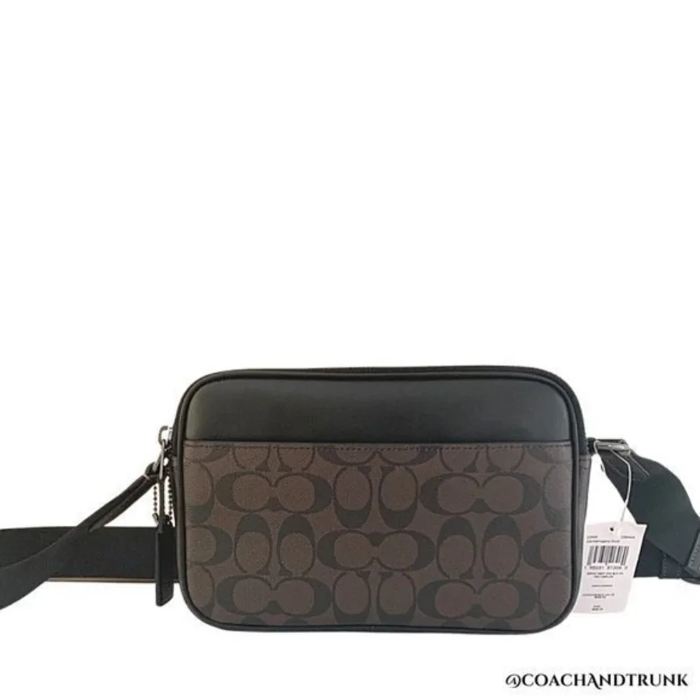 COACH Graham Crossbody In Blocked Signature Canvas With Varsity Stripe NWT